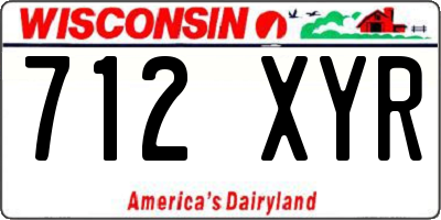 WI license plate 712XYR