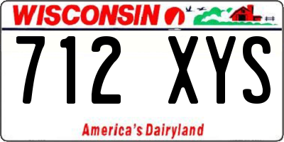 WI license plate 712XYS