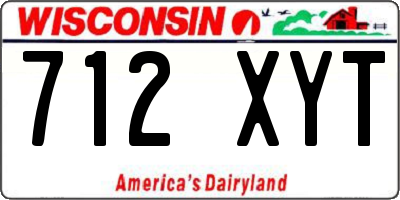 WI license plate 712XYT