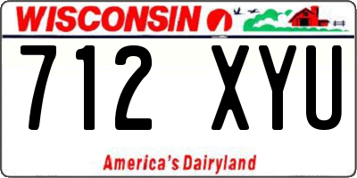 WI license plate 712XYU