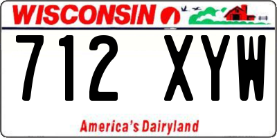 WI license plate 712XYW