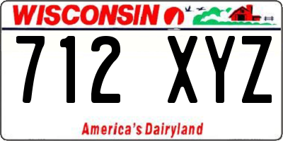 WI license plate 712XYZ