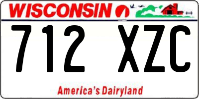 WI license plate 712XZC