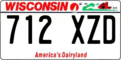 WI license plate 712XZD
