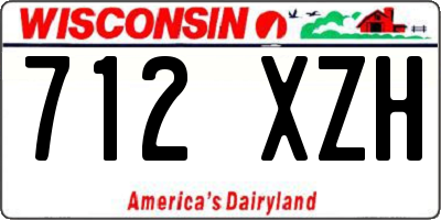 WI license plate 712XZH