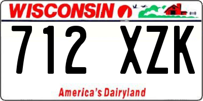 WI license plate 712XZK