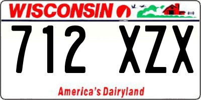 WI license plate 712XZX