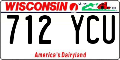 WI license plate 712YCU