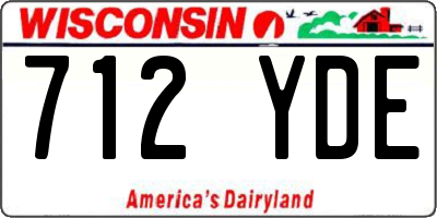 WI license plate 712YDE