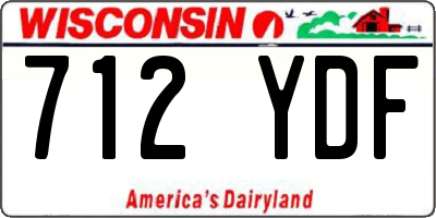 WI license plate 712YDF