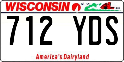 WI license plate 712YDS