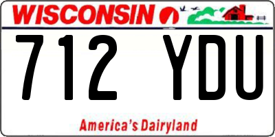 WI license plate 712YDU