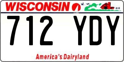 WI license plate 712YDY