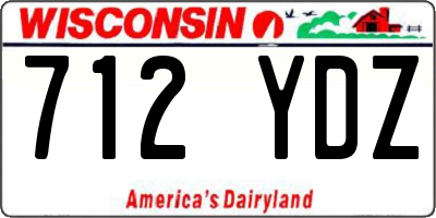 WI license plate 712YDZ