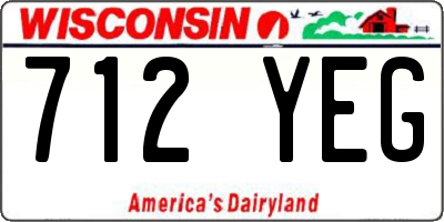 WI license plate 712YEG