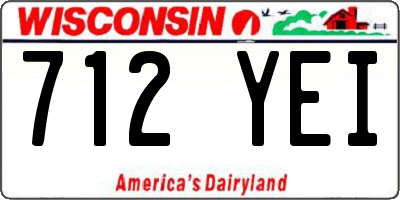 WI license plate 712YEI