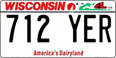 WI license plate 712YER