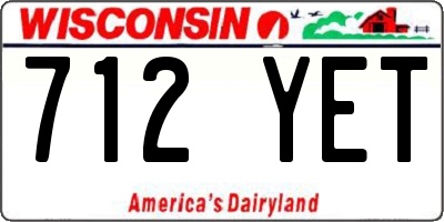 WI license plate 712YET