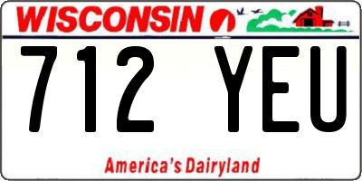 WI license plate 712YEU