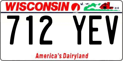 WI license plate 712YEV