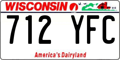 WI license plate 712YFC