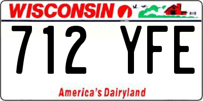 WI license plate 712YFE