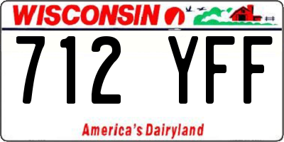 WI license plate 712YFF