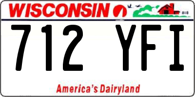 WI license plate 712YFI