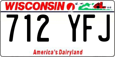 WI license plate 712YFJ