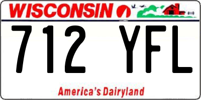 WI license plate 712YFL