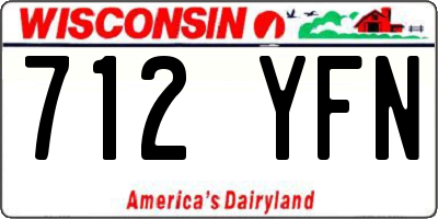 WI license plate 712YFN