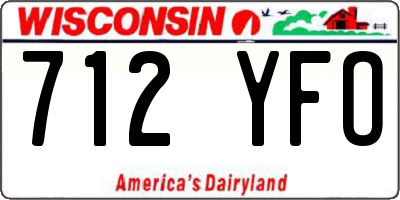 WI license plate 712YFO