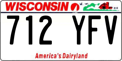 WI license plate 712YFV