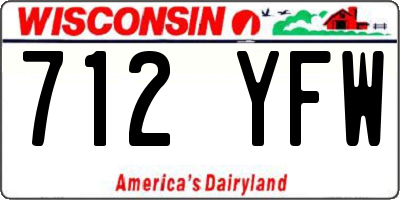 WI license plate 712YFW