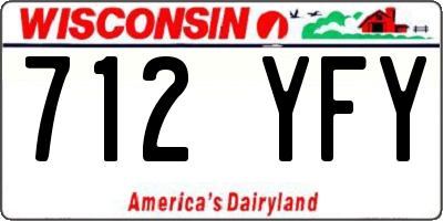 WI license plate 712YFY