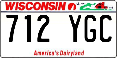 WI license plate 712YGC