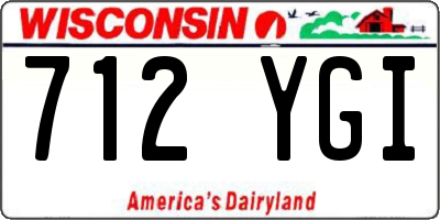 WI license plate 712YGI