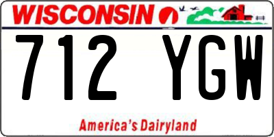 WI license plate 712YGW