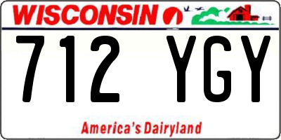 WI license plate 712YGY