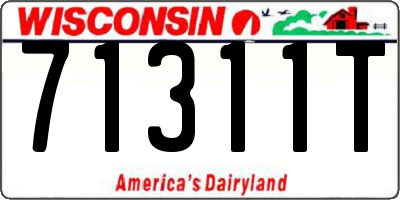 WI license plate 71311T