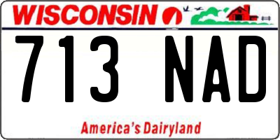 WI license plate 713NAD