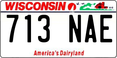 WI license plate 713NAE