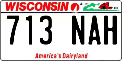 WI license plate 713NAH