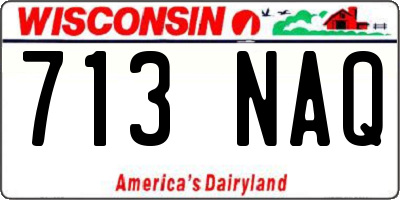 WI license plate 713NAQ