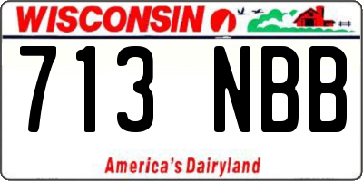WI license plate 713NBB