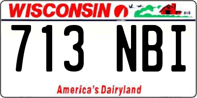 WI license plate 713NBI