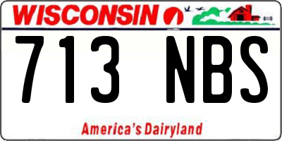 WI license plate 713NBS