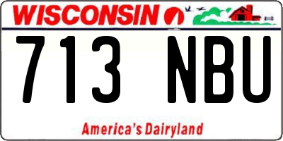 WI license plate 713NBU