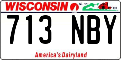 WI license plate 713NBY