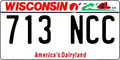 WI license plate 713NCC